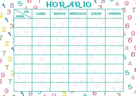 Mostrando Horario Escolar N Meros Horario Escolar Horario