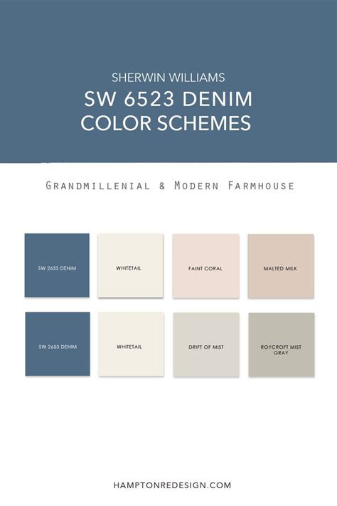 Stylish Color Schemes for SW 6523 Denim