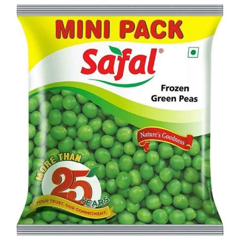 A Grade 200g Safal Frozen Green Peas Packet Iqf Processed Only At