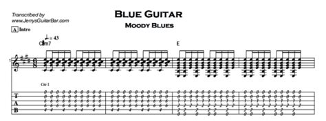 The Moody Blues Blue Guitar Guitar Lesson Tab And Chords Jgb