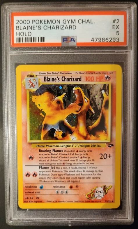 Pokemon Blaine Charizard Psa Town Green