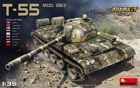 Scalehobbyist.com: Soviet T-55 Mod. 1963 Tank w/Full Interior by MiniArt Models