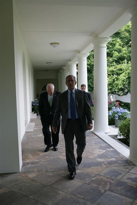 President Bush And Vice President Cheney Walk Through The White House Colonnade Picryl Public