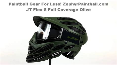 Jt Flex 8 Full Coverage Paintball Goggles Olive Zephyrpaintballcom 360