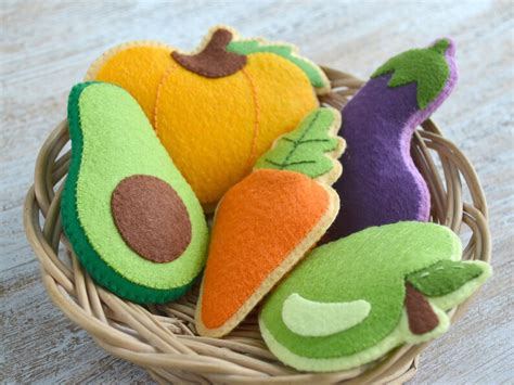 Eggplant Felt Food Pattern Pdf Felt Toy Food Tutorial Felt Etsy