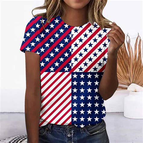 American Flag T Shirt Women 4th Of July Shirts Patriotic Shirt Raglan