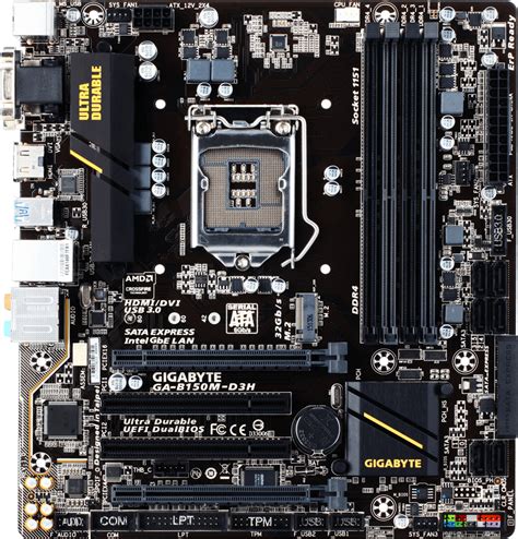 Gigabyte GA B150M D3H Motherboard Specifications On MotherboardDB