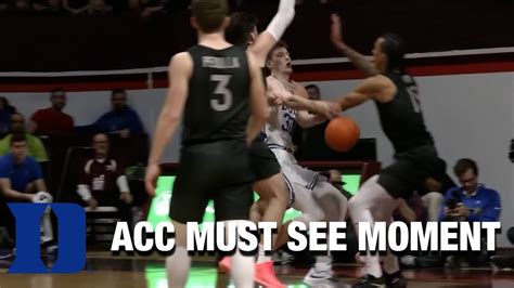 Dukes Kyle Filipowski Flips It To Dereck Lively Ii Acc Must See Moment Youtube