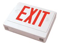 LED Exit Sign with Battery Backup, Remote Capable , SKU - EXIT-101WH-C