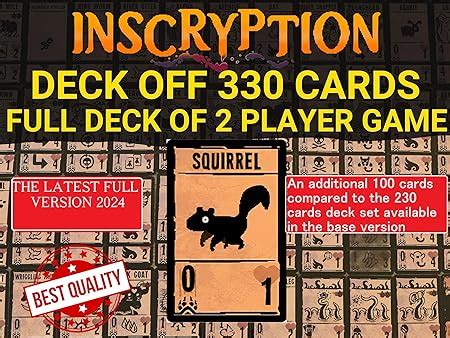 Amazon Inscryption Card Game With 330 Laminated Cards With Game