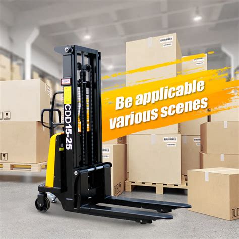 Wholesale Semi Electric Stacker 1200kg 1500kg Electric Pallet Stacker