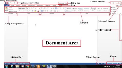 Fungsi Menu Dan Ikon Pada Microsoft Word