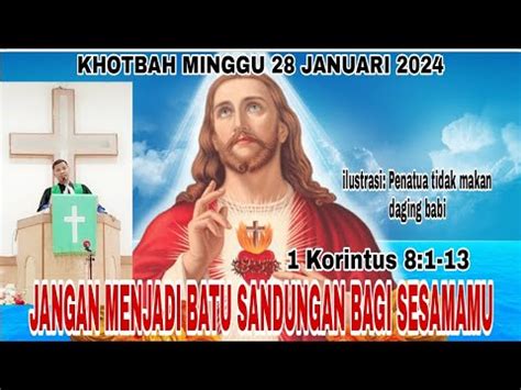 Khotbah Minggu Januari Korintus Jangan Menjadi Batu