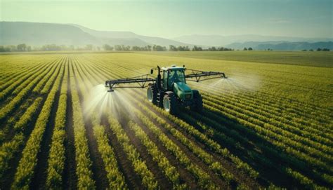 Premium Photo Tractor Watering Plants Illustration