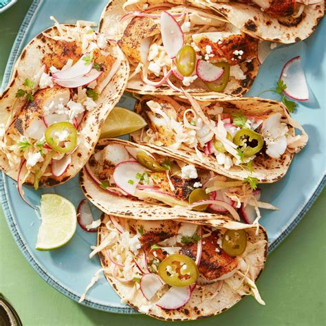 Grilled Fish Tacos With Chipotle Sour Cream Slaw Recipe Grilled