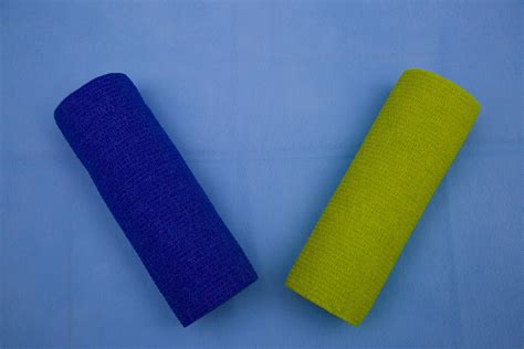 Medical Wound Dressing Red Blue Line Elastic Crepe Bandage Medical