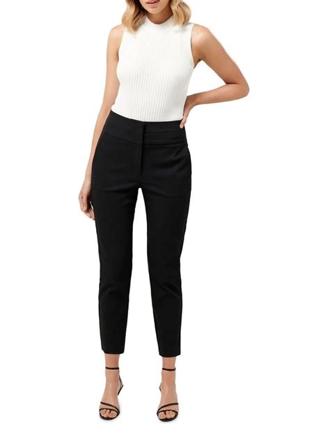 Forever New Georgia High Waist Cropped Pants In Black Myer