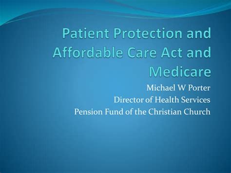 Patient Protection And Affordable Care Act Disciples Care Ppt