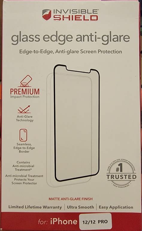 Zagg Invisible Shield Glass Edge Anti Glare Screen Protector Iphone 12 12 Pro 849944071253 Ebay