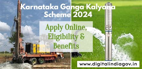 Karnataka Ganga Kalyana Scheme 2024 Apply Online Eligibility