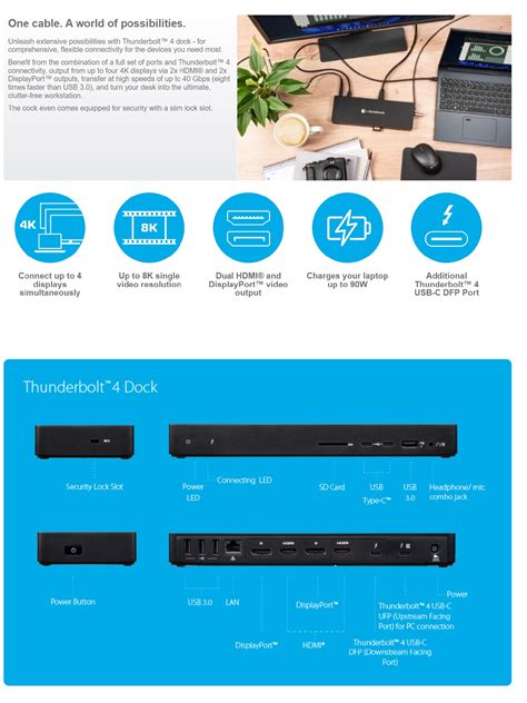 Dynabook Thunderbolt 4 Dock Ps0120aa1prp Allneeds Computers
