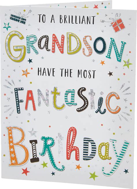 Piccadilly Greetings Regal Publishing Modern Birthday Card Grandson 8