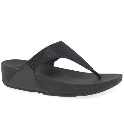 Fitflop Lulu Shimmerlux Women S Toe Post Sandals Charles Clinkard