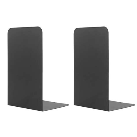 Pcs Metal Bookends Heavy Duty Black White Book Ends Support For