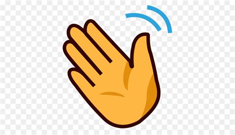 Hand-waving Wave Emoji Clip art - goodbye png download - 512*512 - Free ...