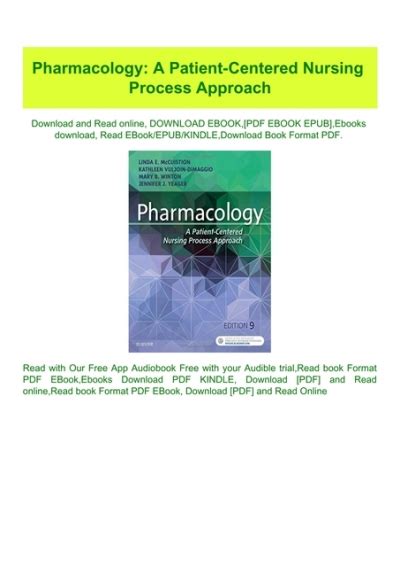 Read Pdf Pharmacology A Patient Centered Nursing Process Approach W