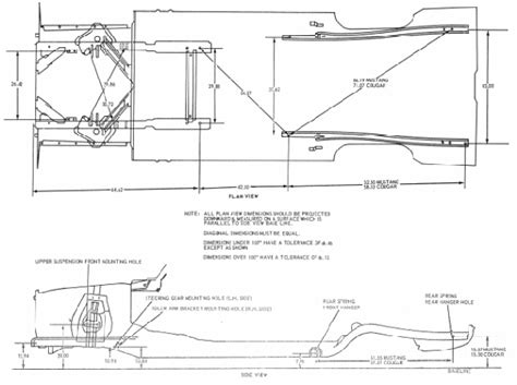 Mustang Tech 67 68 Mustang Body Dimensions