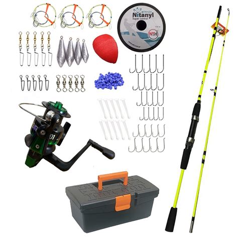 Kit Pesca Completo Ca A Maciza Reel Frontal Caja Rio El