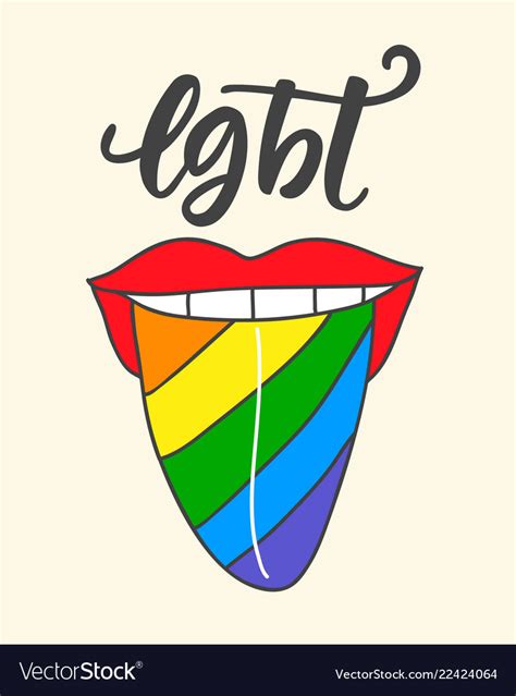 Lgbt Pride Gay Rights Hand Written Lettering Vector Image