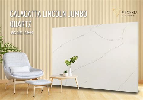 Calacatta Lincoln Jumbo Quartz In Stock Venezia Surfaces Venezia Stone