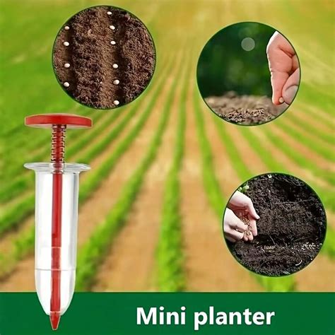 Pcs Mini Sowing Seed Dispenser Seedlings Dibber And Widger Set