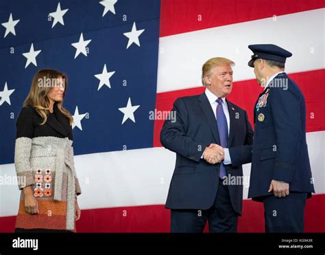 President Donald J Trump Greets Lt Gen Jerry P Martinez Us