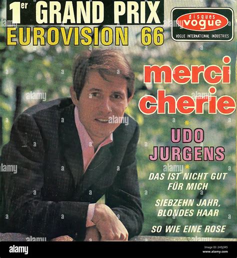 Vintage single record cover Jürgens Udo Merci Cherie EP F