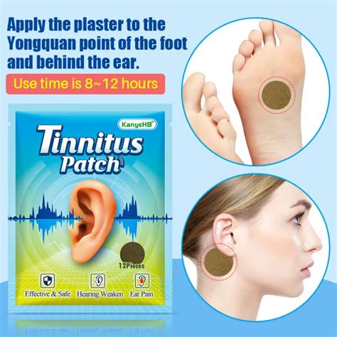 12pcs Bag Tinnitus Patch Ear Protect Hearing Loss Sticker Natural Plant Plaster Improve