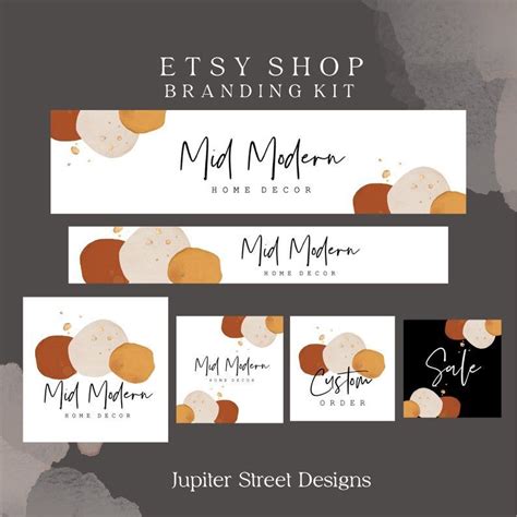 Etsy Branding Kit Etsy Shop Set Modern Etsy Shop Set Etsy Etsy Etsy