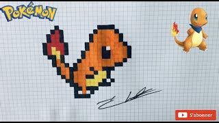 TUTO DESSIN PIXEL ART SALAMECHE POKEMON HOW TO DRAW C Doovi