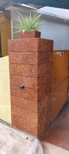 Red Laterite Stone Wall Cladding Tiles For Hardscaping Thickness 8