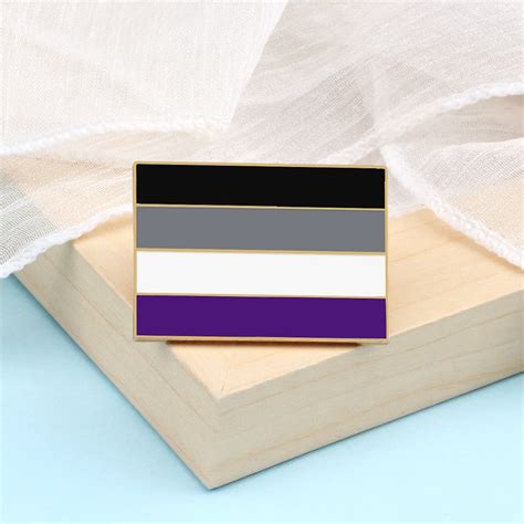 Rectangular Asexual Pin Proud Lgbt 🏳️‍🌈