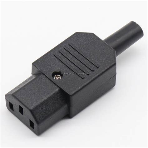 Power Cord Ac Plug Iec 320 C13 C14 Female Plug Rewirable Power Connector 3pin Ac Socket 10a 250v