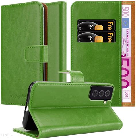 Cadorabo Etui Do Samsung Galaxy S Plus W Pokrowiec Zielona Trawa