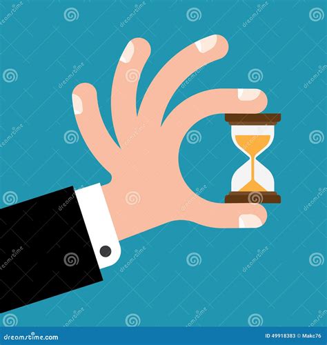 Hourglass In Hands Stock Vector Illustration Of Hand 49918383