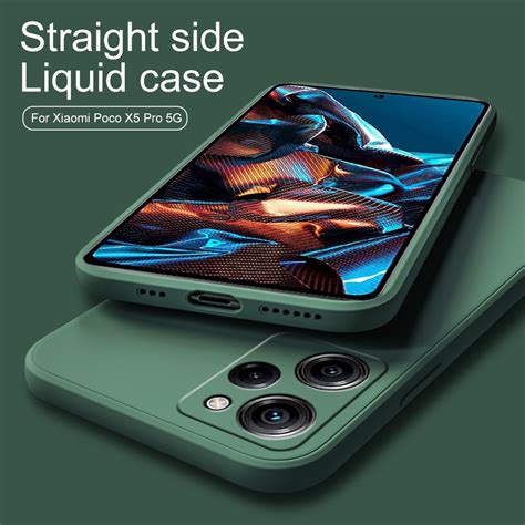 Para Xiaomi Poco X Pro G Capa Quadrada De Silicone L Quido Poko