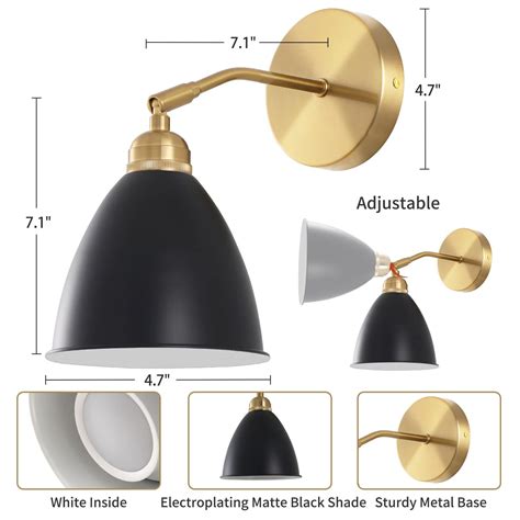 Zlierop Black Battery Operated Wall Sconce Wireless Sconce Dimming