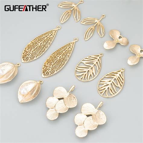 Gufeather Md Jewelry Accessories K Gold Rhodium Plated Copper Leaf