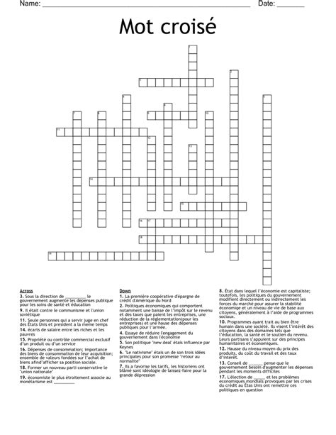 Mot Crois Crossword Wordmint