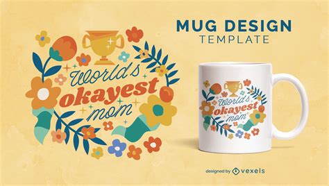 Floral Mother S Day Mug Design Vector Download